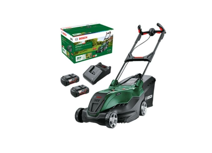 Akkukäyttöinen ruohonleikkuri Bosch AdvancedRotak 36V-44-750; 36 V; 2x4,0 Ah akku