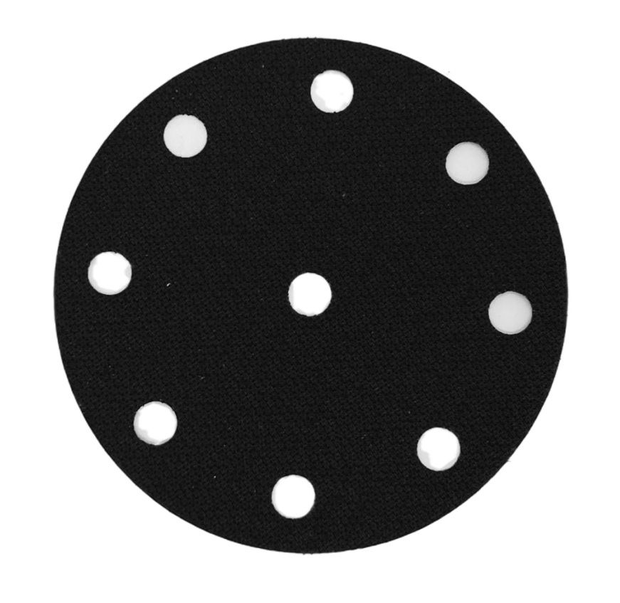 Hionta-, kiillotustyynyn tarra Padeliai 0002; 150 mm; jossa 9 reikää