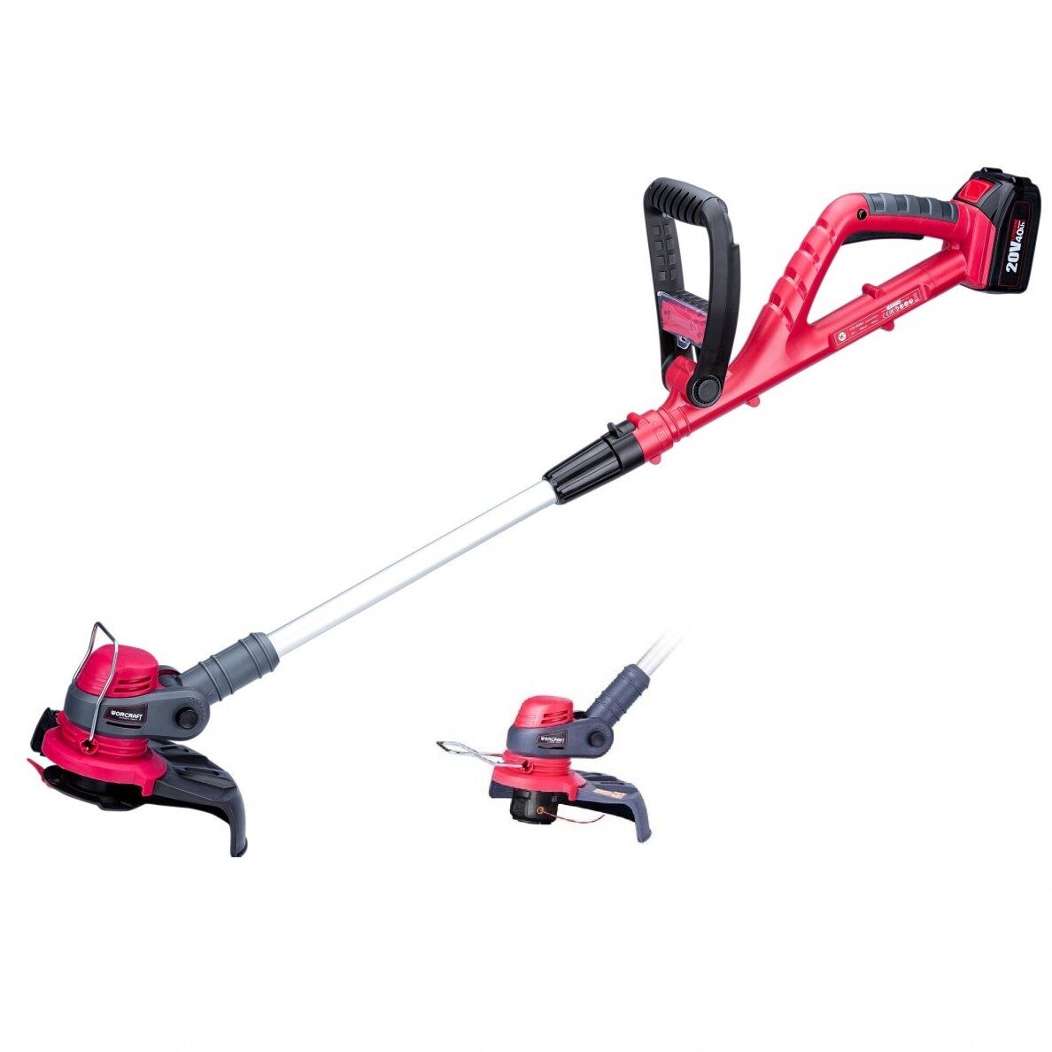 Ruohotrimmeri Worcraft CGTS20LIDB; 20 V; 1x4,0 Ah akku