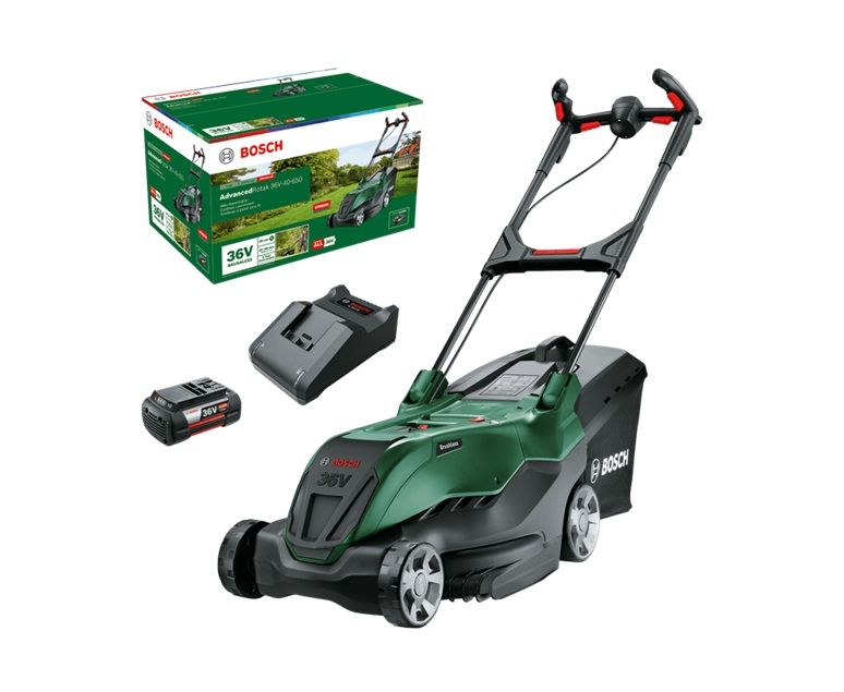 Akkukäyttöinen ruohonleikkuri Bosch AdvancedRotak 36V-40-650; 36 V; 1x4,0 Ah akku