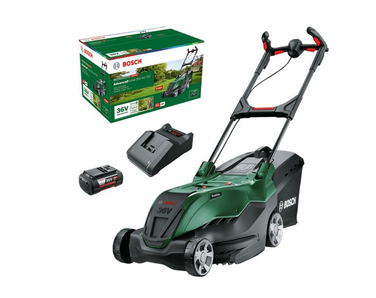 Akkukäyttöinen ruohonleikkuri Bosch AdvancedRotak 36V-44-750; 36 V; 1x4,0 Ah akku