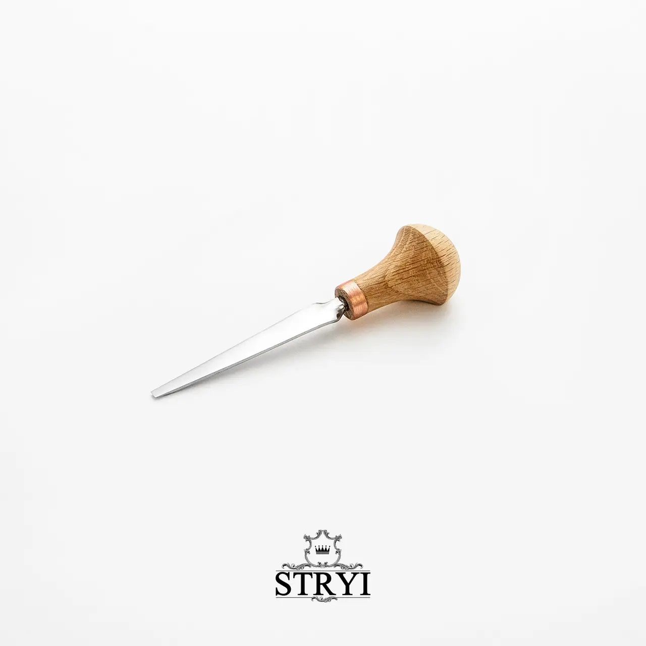 Litteä veitsi STRYI Profi; 3 mm; puun mikrokaiverrukseen, kaiverrukseen ja linoleikkaukseen