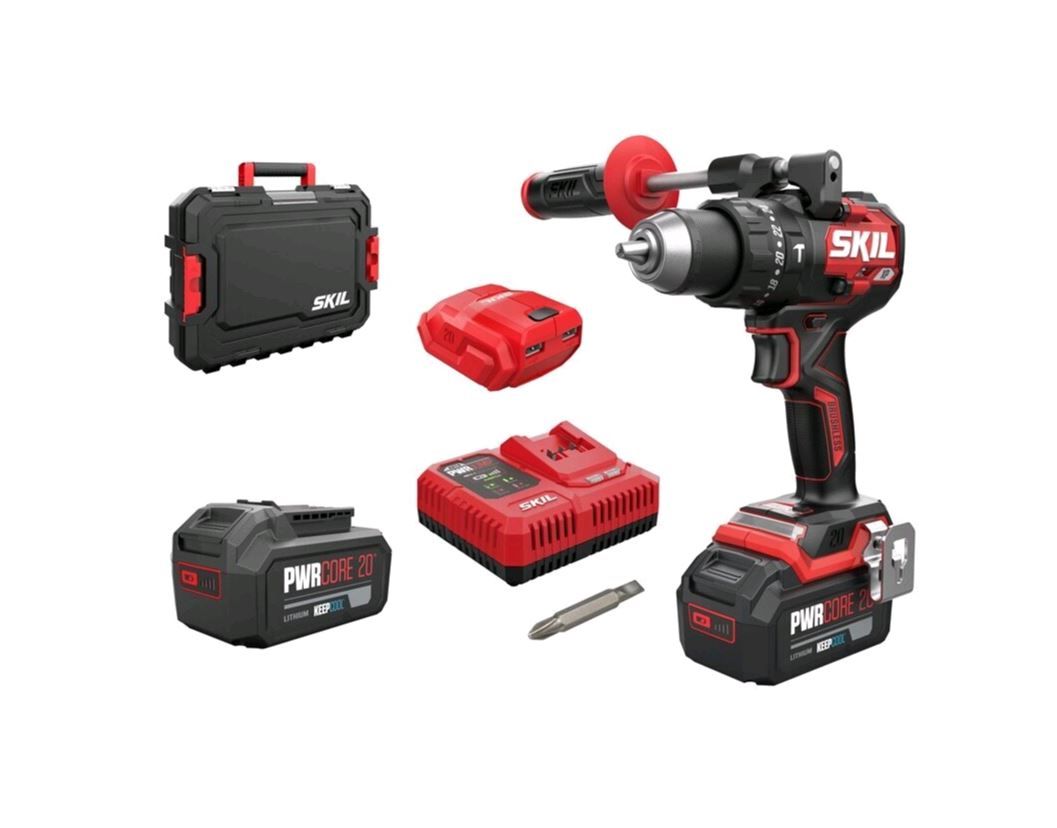 Iskupora / ruuvinväännin Skil 3085XP; 20 V; 2x4,0 Ah akku