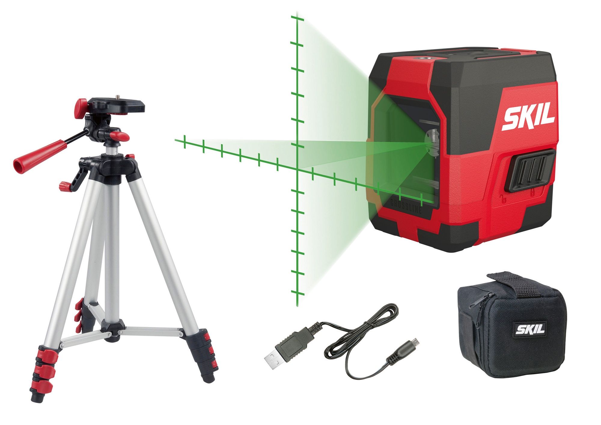 Ristilinjalaser Skil 1911 DA; 3,7 V; 1x1,2 Ah akku