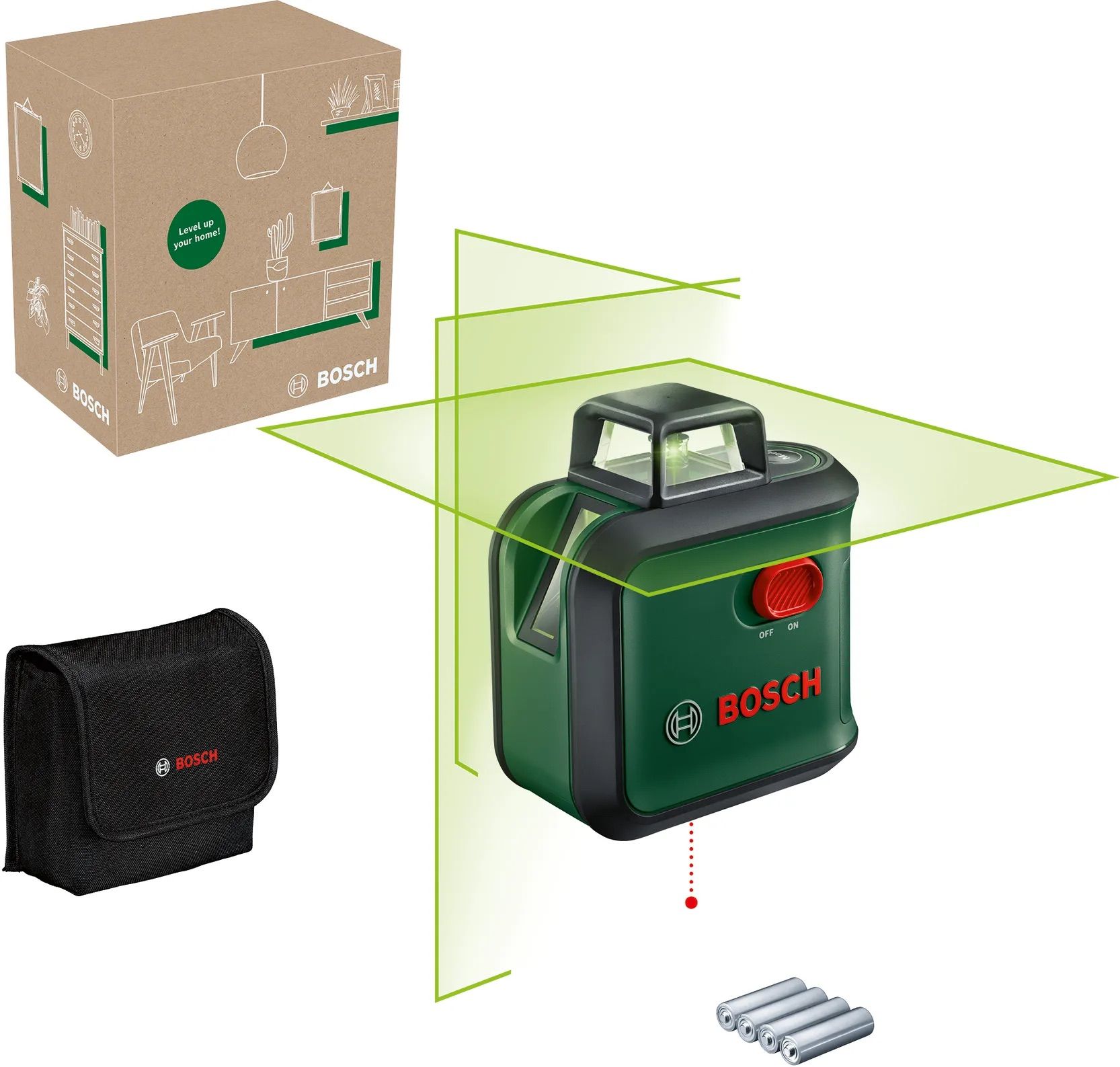 Ristilinjalaser Bosch Advanced Level 360