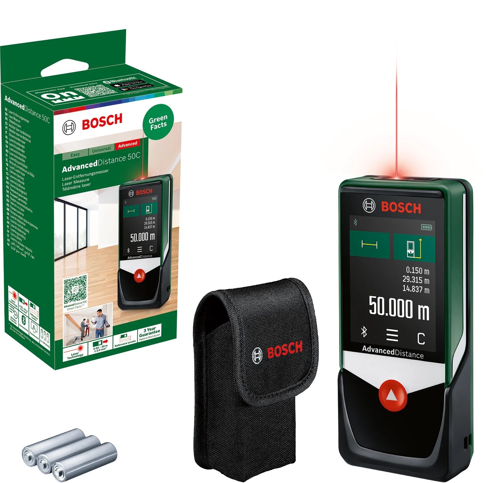 Laseretäisyysmittalaite Bosch Advanced Distance 50C