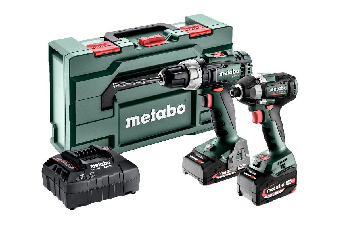 Työkalusarja Metabo 685194000 (BS 18 L + SSD 18 LT 200 BL); 18 V; 1x2,0/4,0 Ah akku