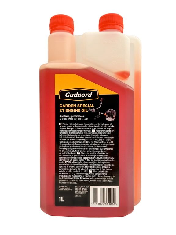 Öljy kaksitahtimoottoriin Gudnord Garden Special 2T; 1 l