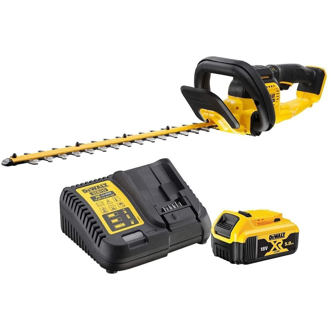 Pensasleikkuri DeWalt DCMHT563P1-QW; 18 V; 55 cm; 1x5,0 Ah akku
