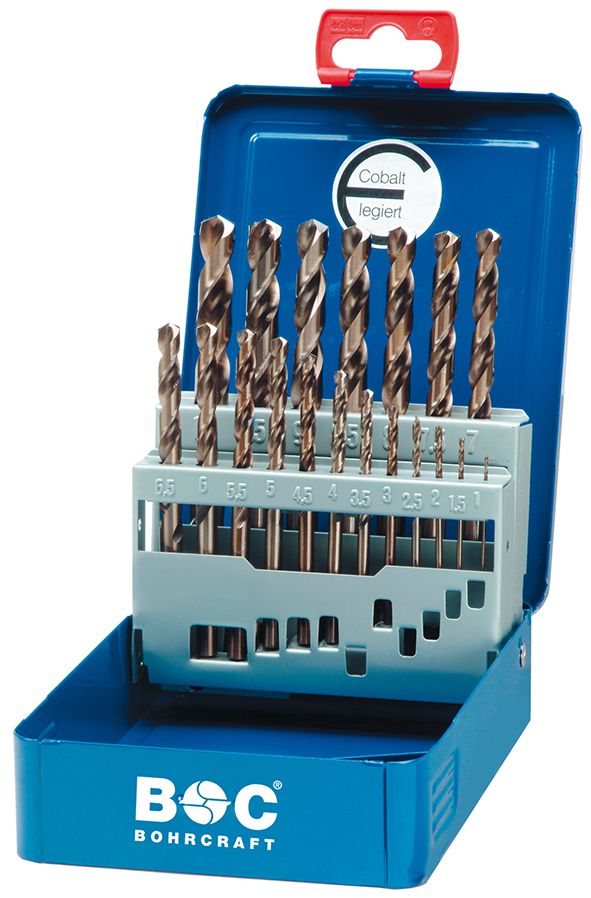Metalliporanteräsarja Bohrcraft BC11401310019; HSS-E; 1-10 mm; 19 kpl.