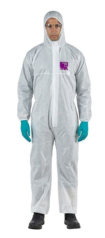 Kertakäyttöhaalari Ansell Alphatec 1500 Type 5/6; XXL; valkoinen