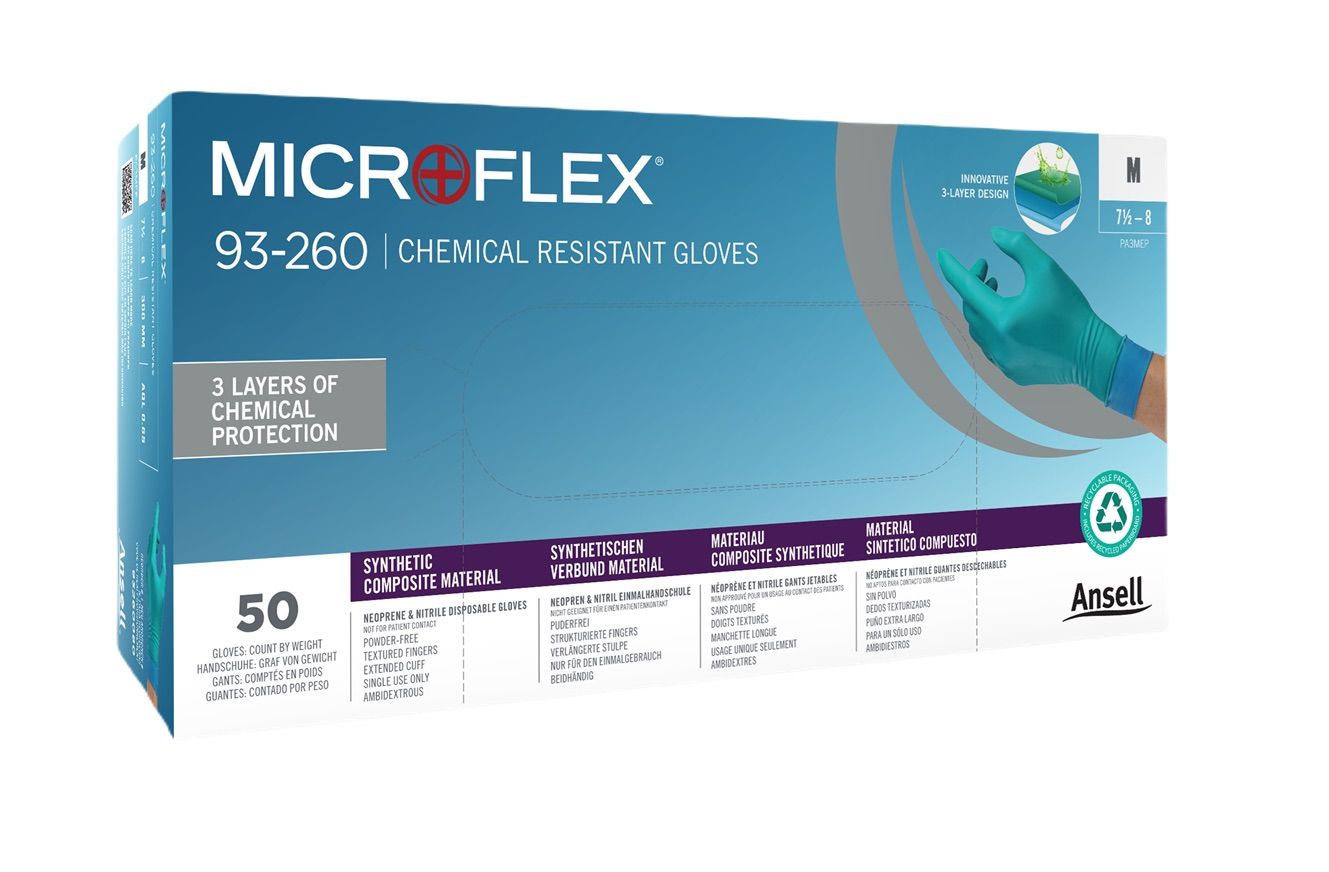 Työkäsineet Ansell Microflex 93-260; L; 50 kpl.