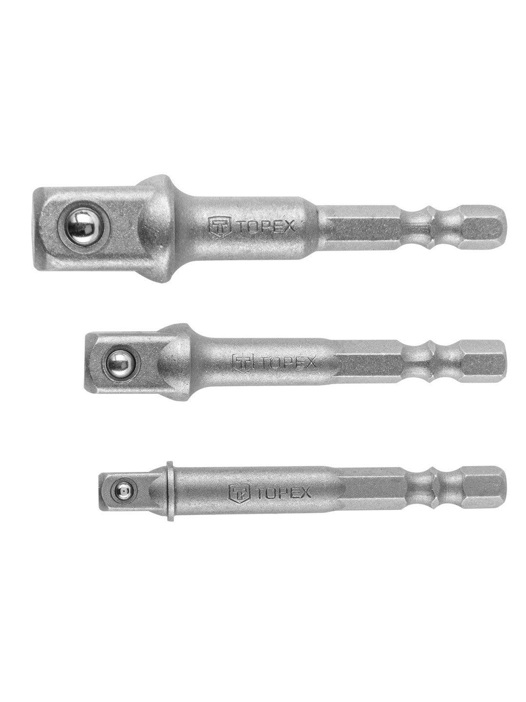 Sovitinsarja Topex 38D151; 1/4''; 3/8''; 1/2''; 3 kpl.