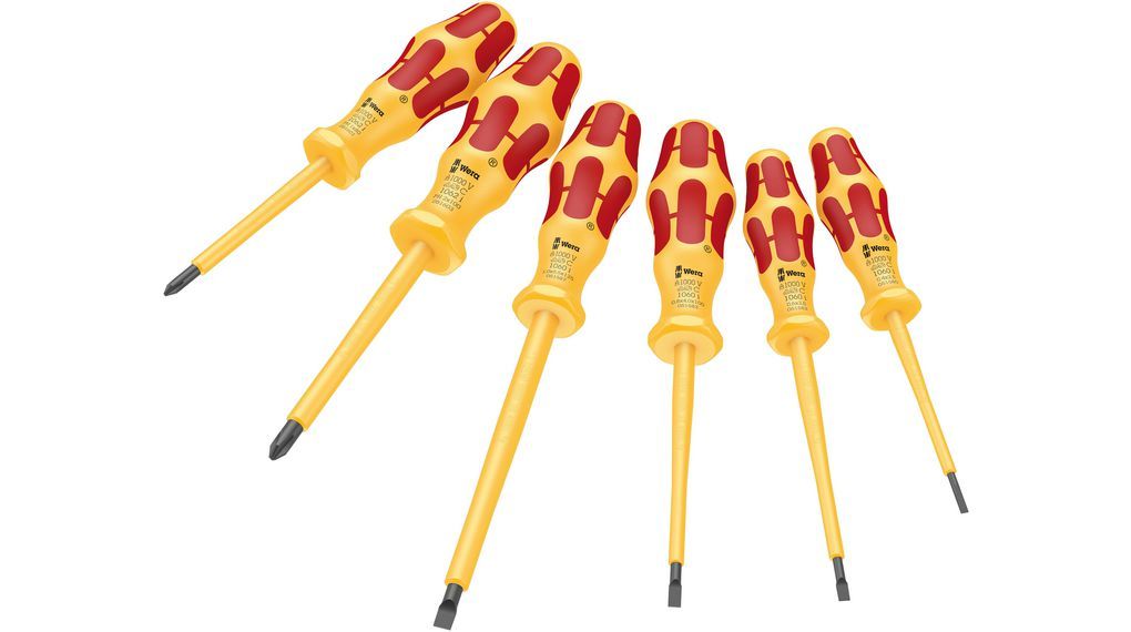 Ruuvimeisselisetti Wera 1060 i/1062 i/6 Kraftform VDE; 6 kpl.