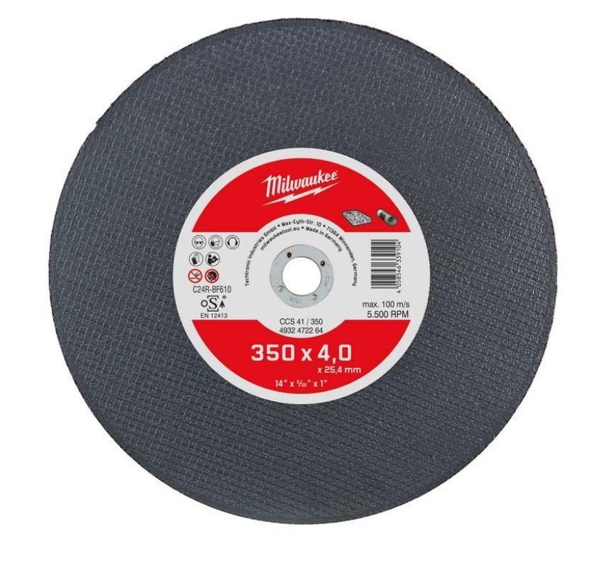 Hiova katkaisulaikka Milwaukee 4932472264; 350x4x25,4 mm