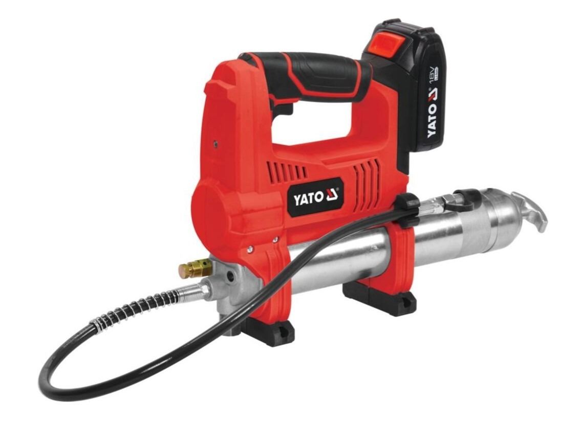 akkukäyttöinen voiteluaineruisku Yato YT-07020; 18 V; 1x3,0 Ah akku