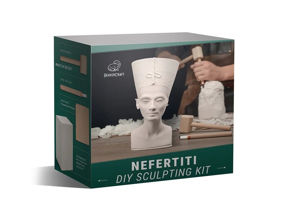 Veistosarja BeaverCraft Nefertiti; aloittelijoiden hahmokaiverrukseen