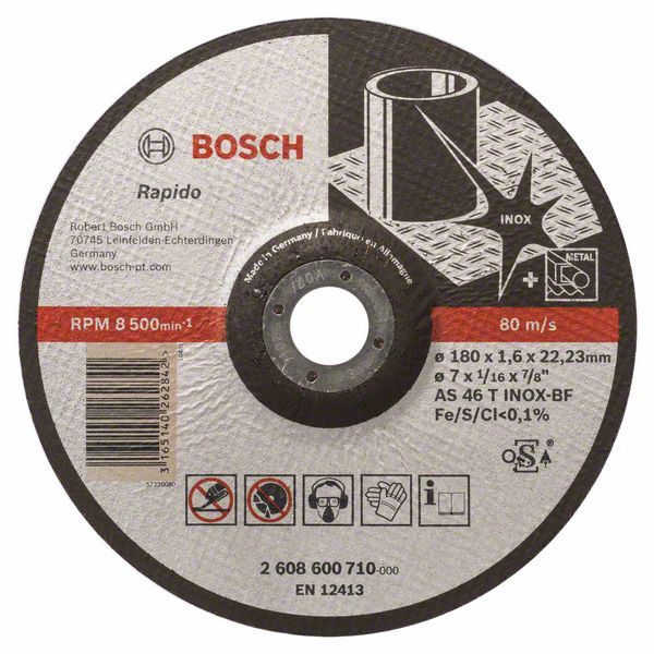 Hiova katkaisulaikka Bosch AS 46 T INOX BF; 180x1,6 mm