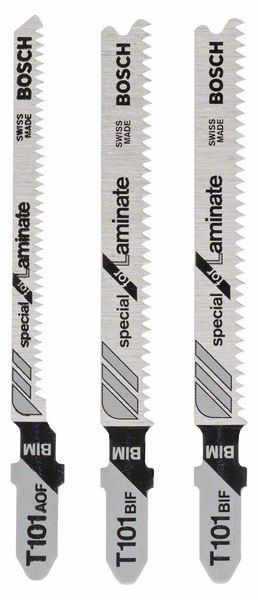 Pistosahanteräsetti Bosch T101BIF; T101AOF; 3 kpl.