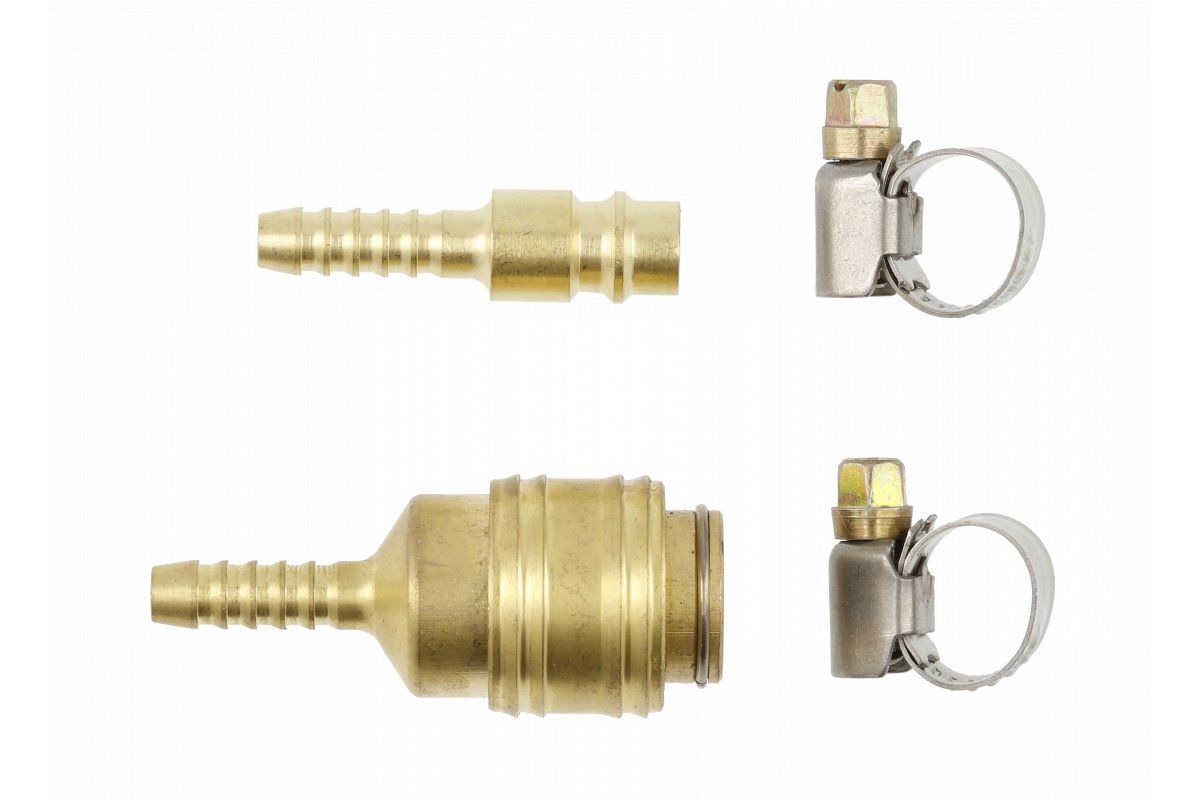 Pikaliitin  Hogert HT4R821; 1/4' + Kiinnitysrengas