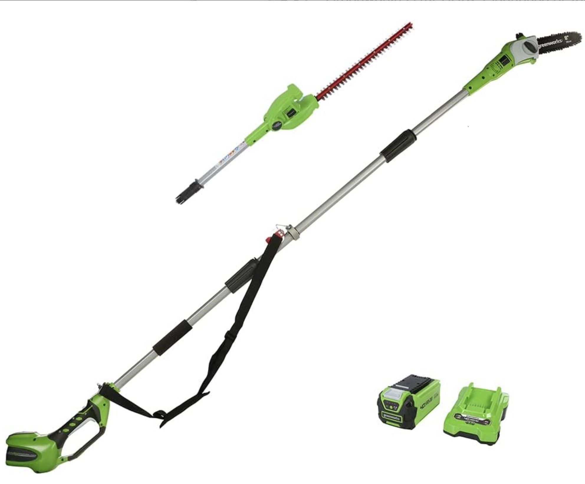 Monitoiminen puutarhatyökalu Greenworks GD40PSHK4; 40 V; 1x4,0 Ah akku