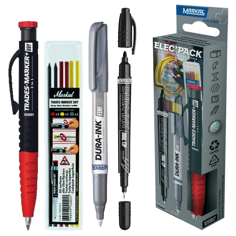 Merkkauskynäsetti Markal 22272; 3 kpl. + kynän ydin