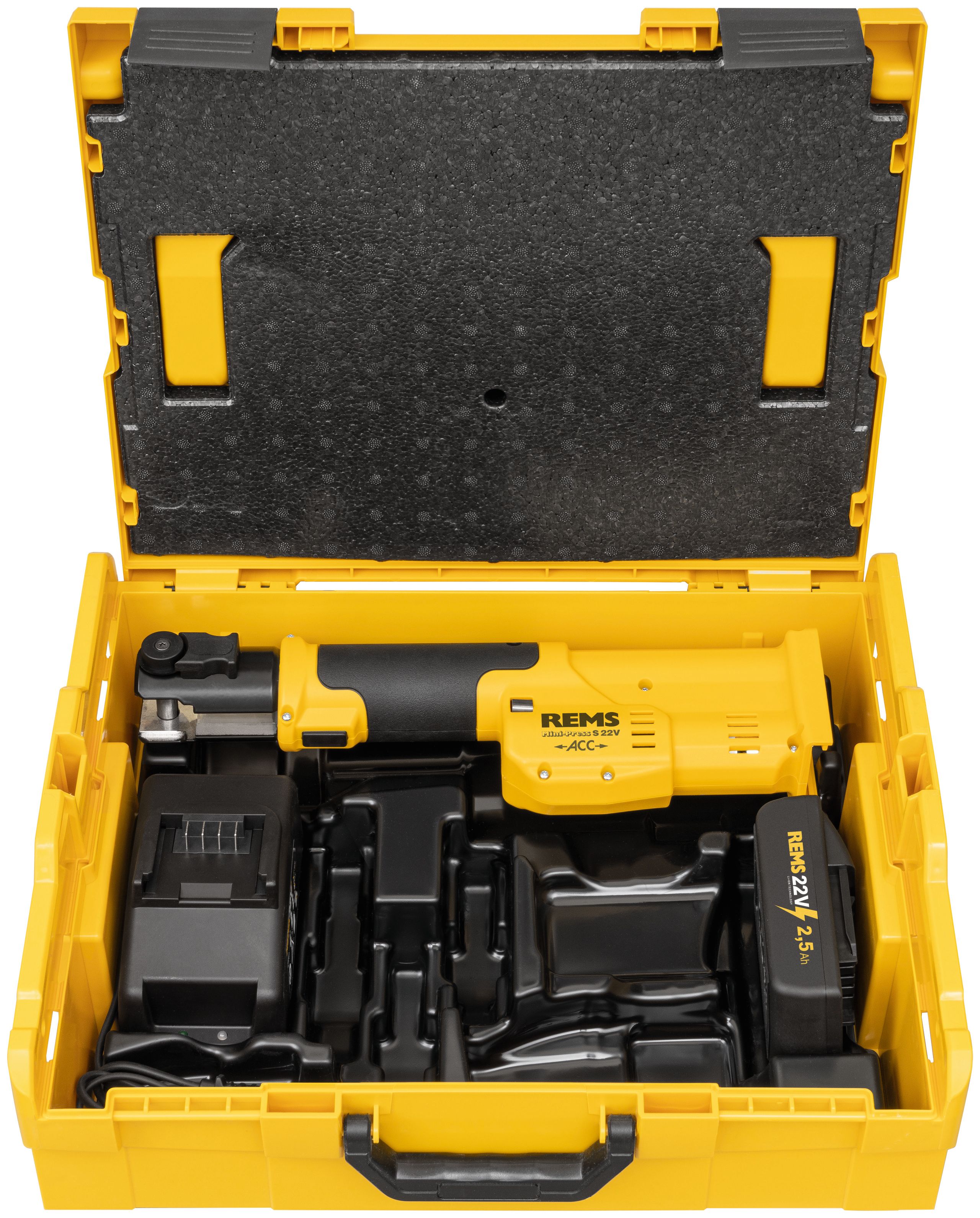 hydrauliprässi Rems Mini-Press S 22V ACC; 21,6 V; 1x1,5 Ah akku