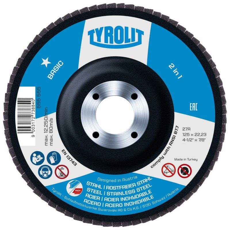 Lamellihiomalaikka  Tyrolit 34659316; 125 mm; P80