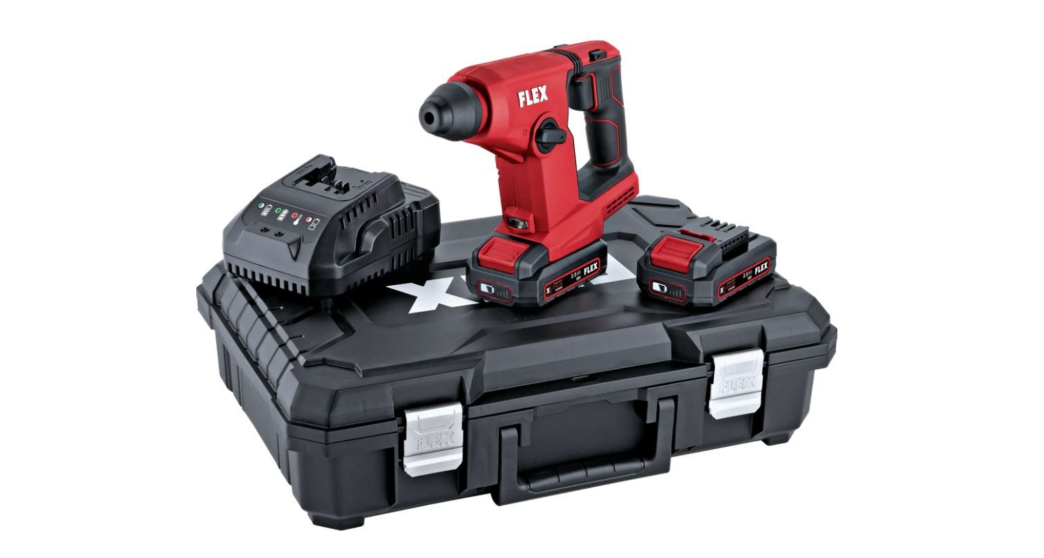 Akkukäyttöinen poravasara Flex FHE 1-16 18.0-EC TC 2.5; 18 V; 1,5 J; SDS-plus; 2x2,5...