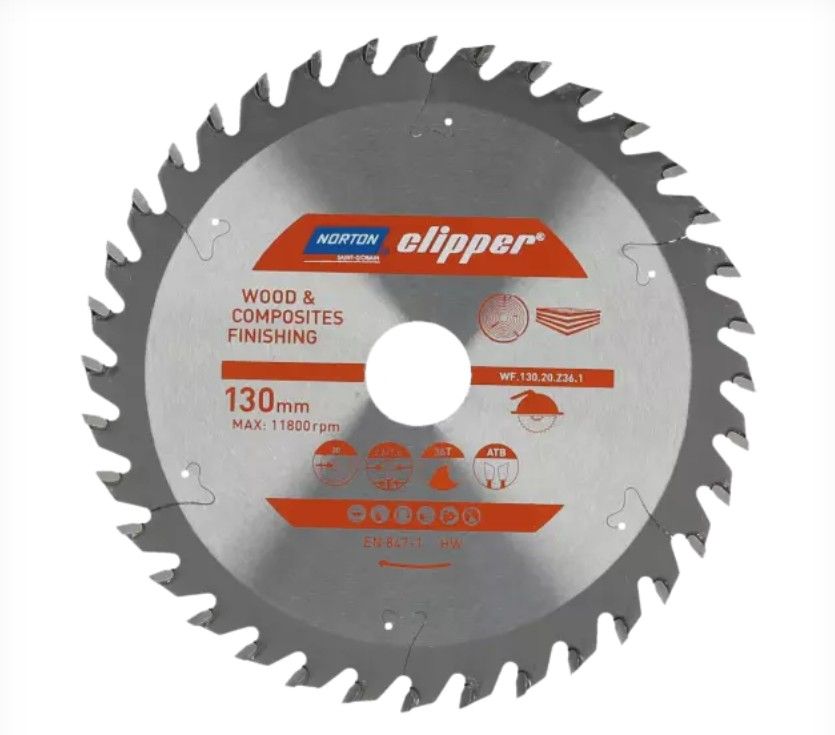 Katkaisuterä puulle Norton 70184608109; 250x30 mm; Z48