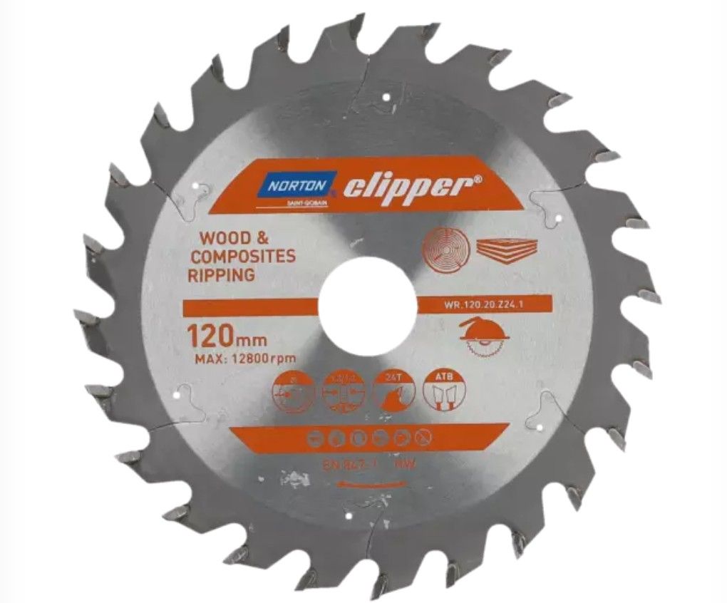 Katkaisuterä puulle Norton 70184608064; 240x30 mm; Z24