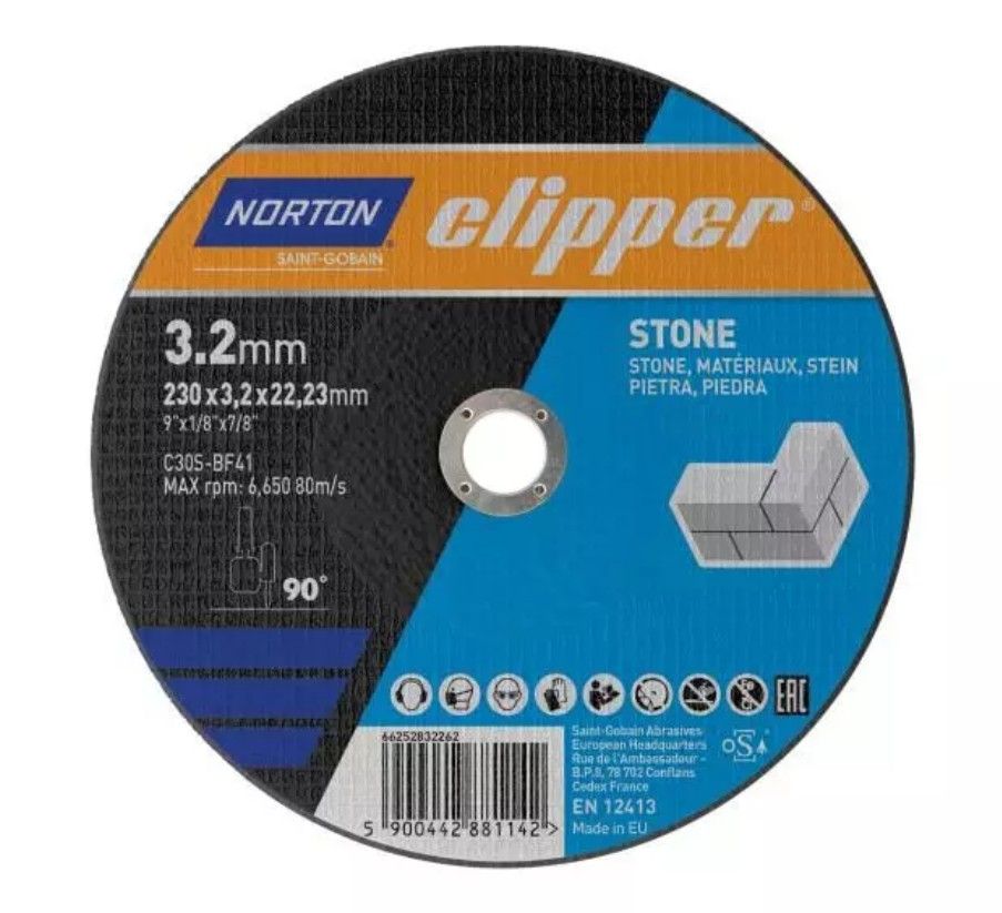 Katkaisulaikka kiville Norton 66252839629; 180x22,23 mm kpl.