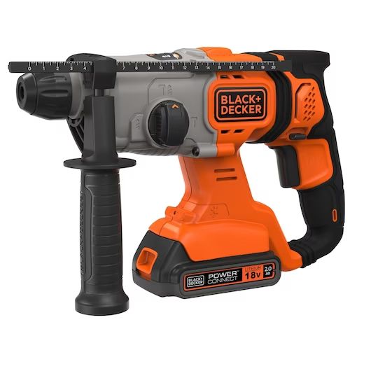 Poravasara Black & Decker BCD900D1S-QW; 1,2 J; SDS-plus; 18 V; 1x2,0 Ah akku + laturi