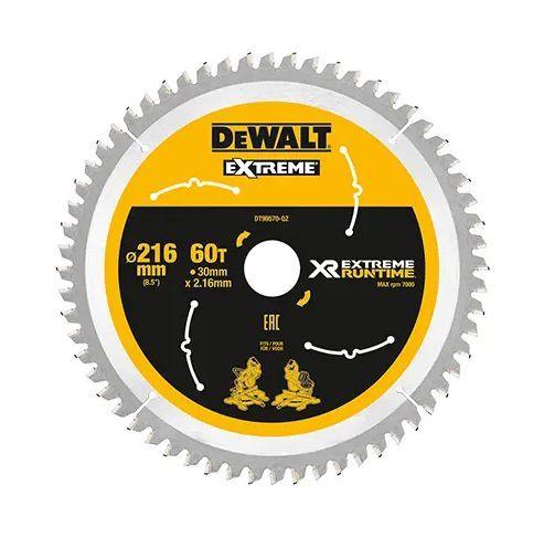 Katkaisulaikka DeWalt DT99570-QZ; 216x30 mm; Z60