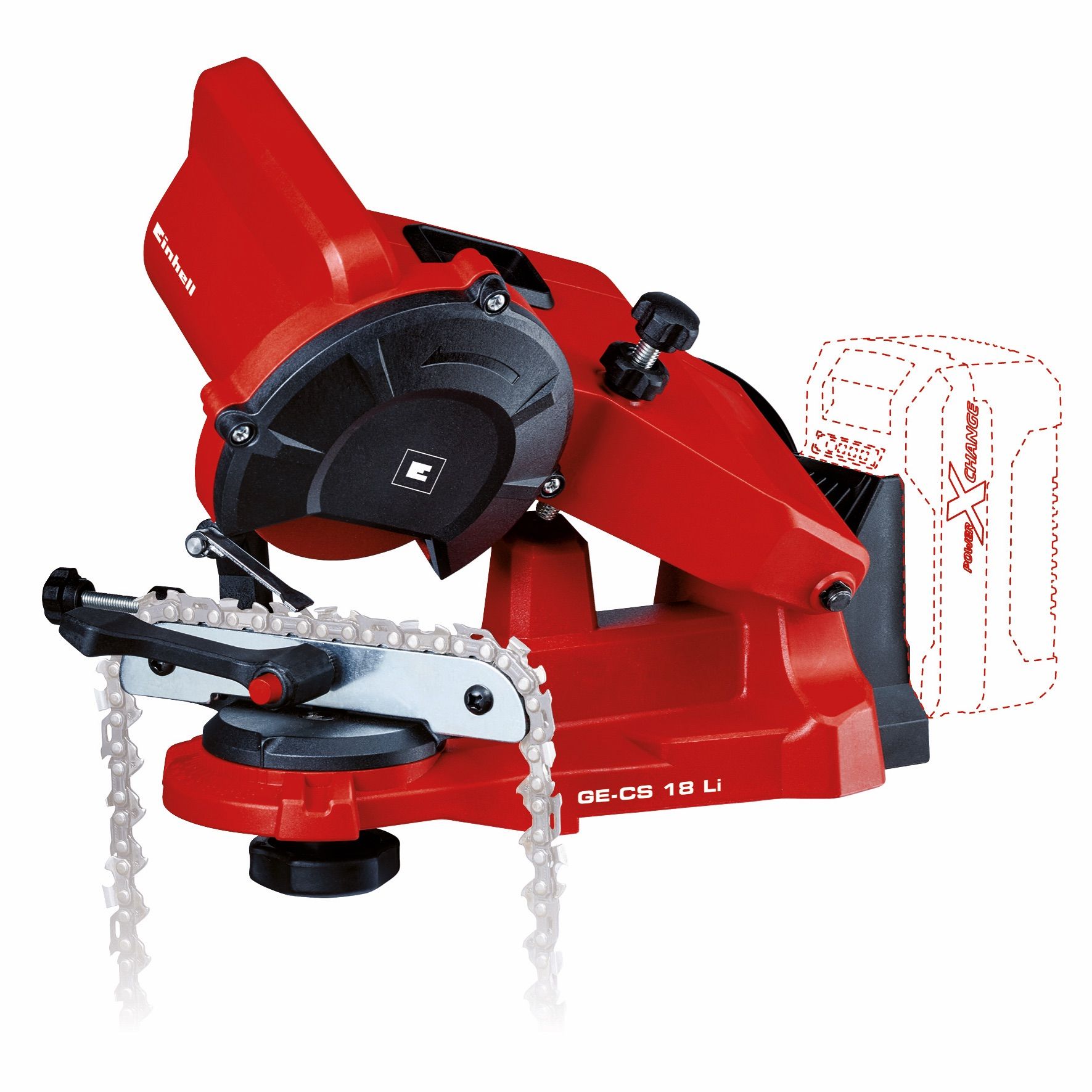 Ketjun teroituskone Einhell GE-CS 18 Li Solo; 18 V (ilman akkua ja laturia)