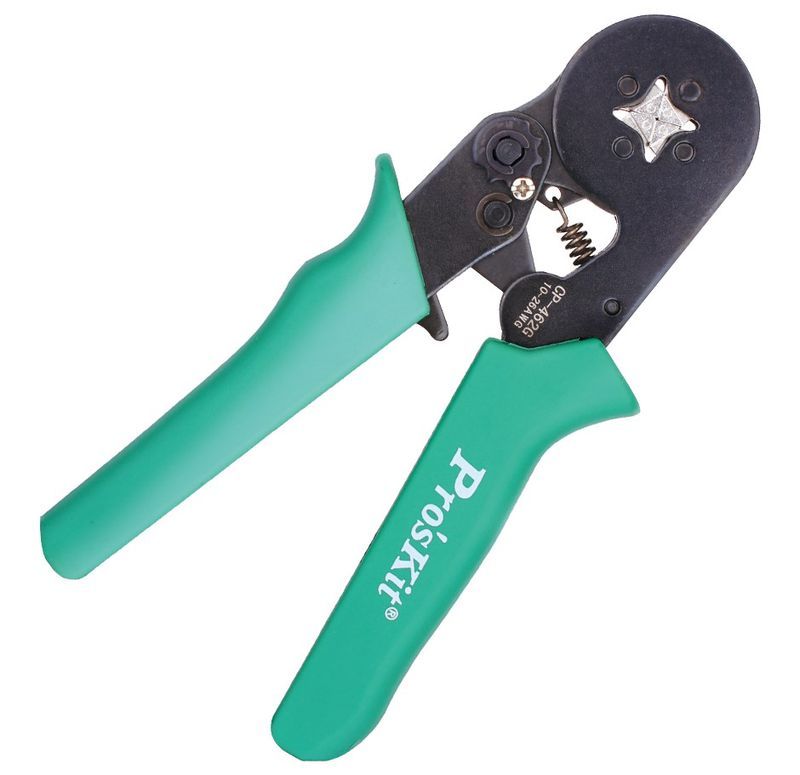 Puristustyökalu eristettyihin kaapelisilmukoihin ja koskettimiin ProsKit CP-462G; 0,25-6,0 mm²