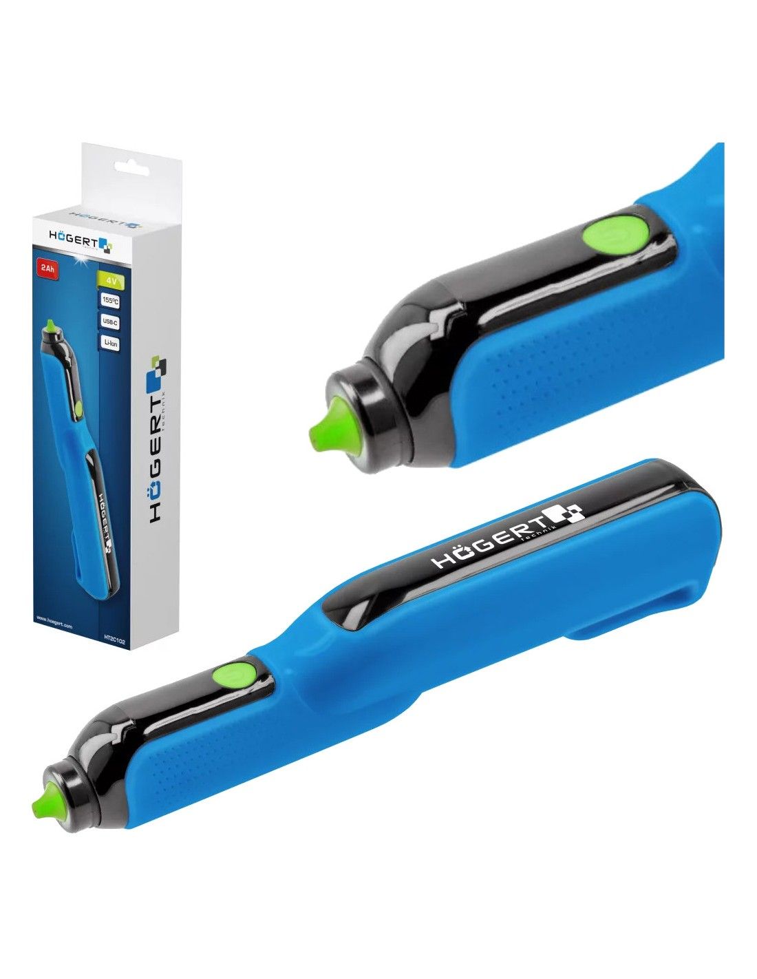 Akkukäyttöinen liimapistooli Hogert HT2C102; 4 V; 1x2,0 Ah akku
