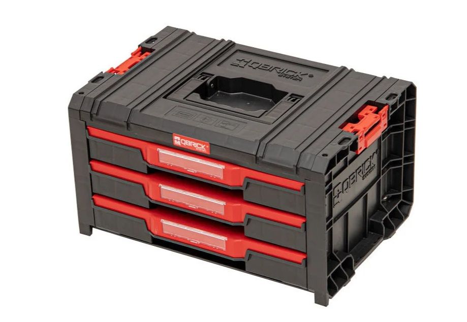Laatikko työkaluille Qbrick PRO 2.0 Expert; kolmella laatikolla