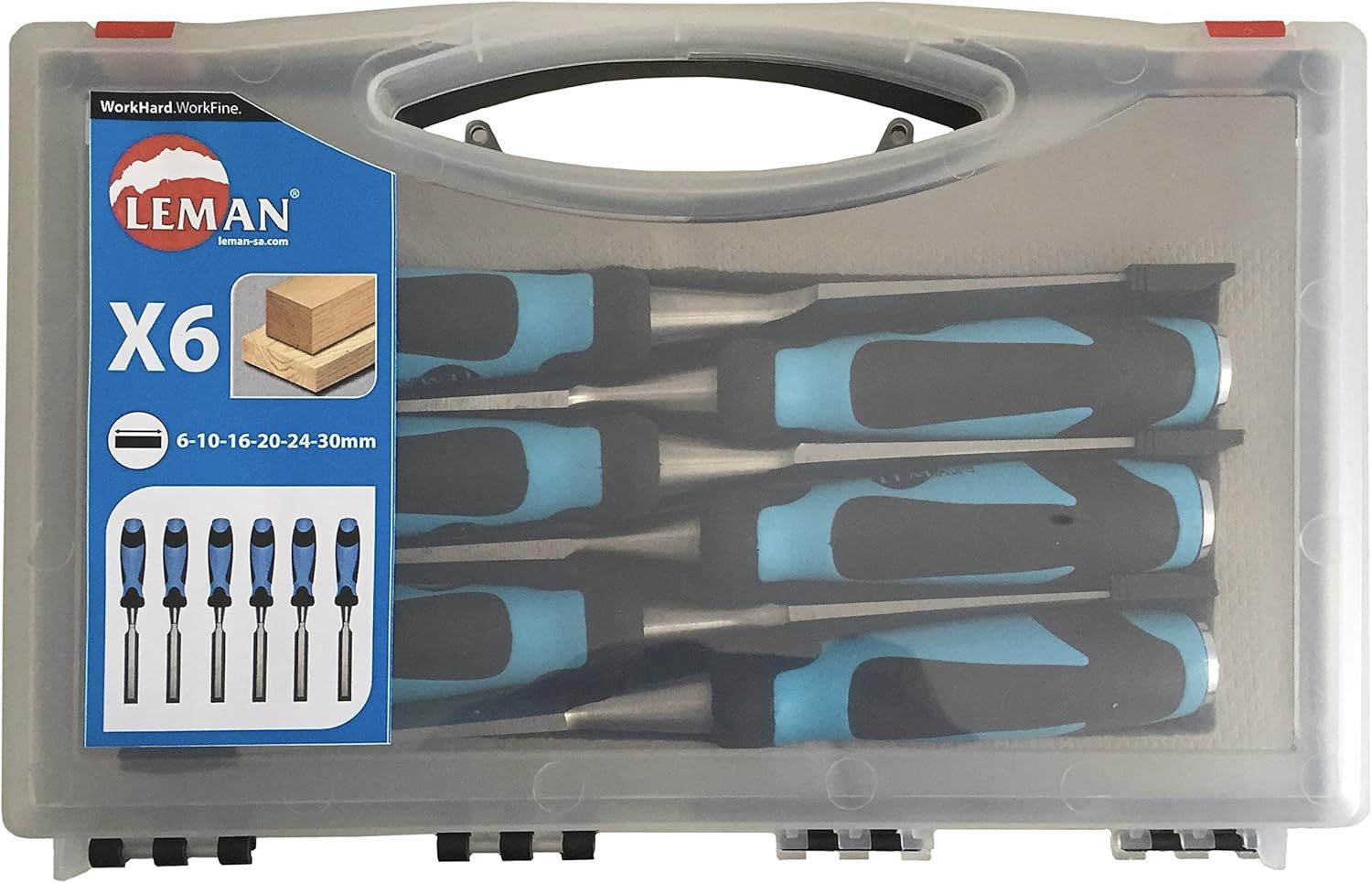 Puutalttasetti LEMAN F780-500-06; 6 kpl.