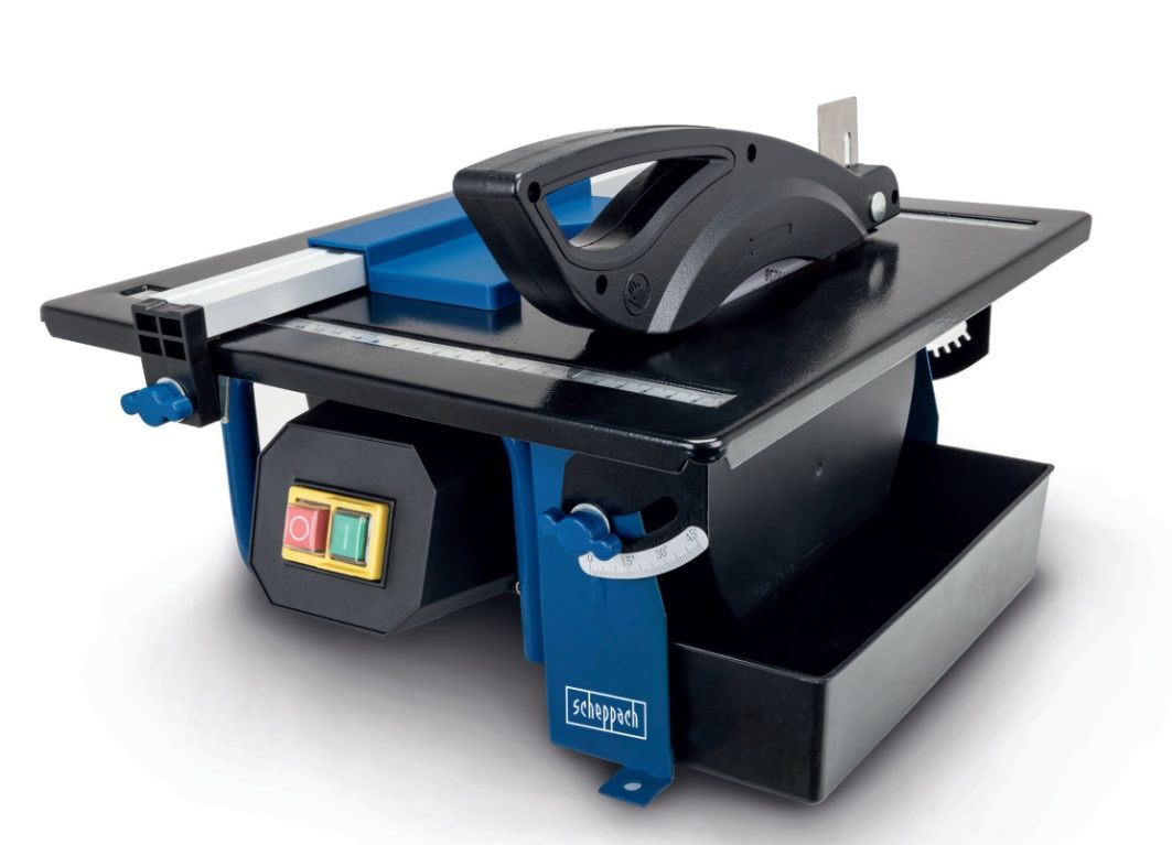 Liukupöytäsaha laattojen märkäkatkaisuun Scheppach FS600; 600 W; 180 mm