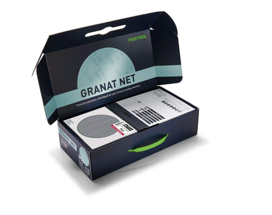 Hiomaverkko Festool GR NET; 150 mm; P60/80/120/180/240/320; 61 kpl.