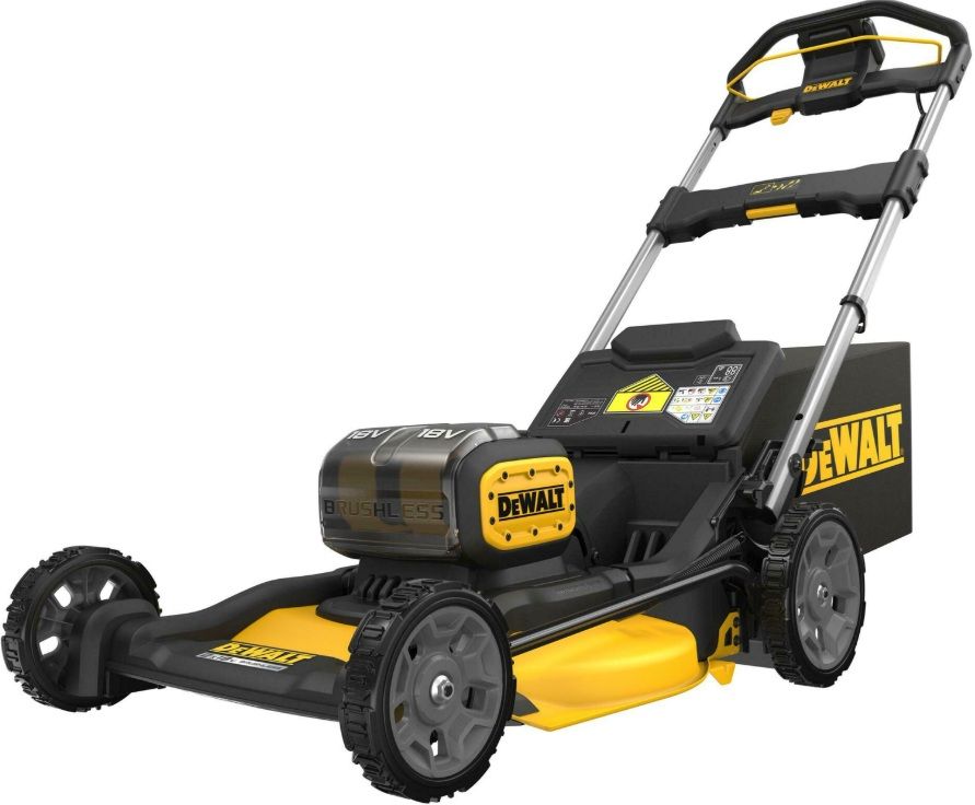 Akkukäyttöinen ruohonleikkuri DeWalt DCMWP134W2; 2x18 V; 2x8,0 Ah akku