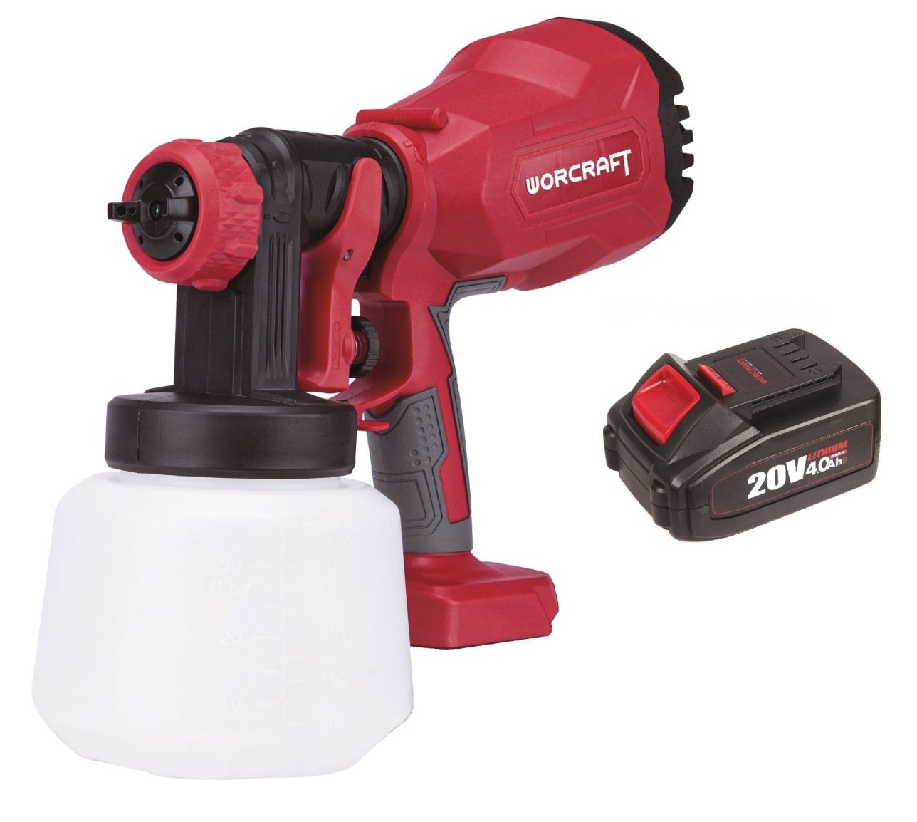 Maaliruisku Worcraft CSG-S20LIA; 20 V; 1x4,0 Ah akku