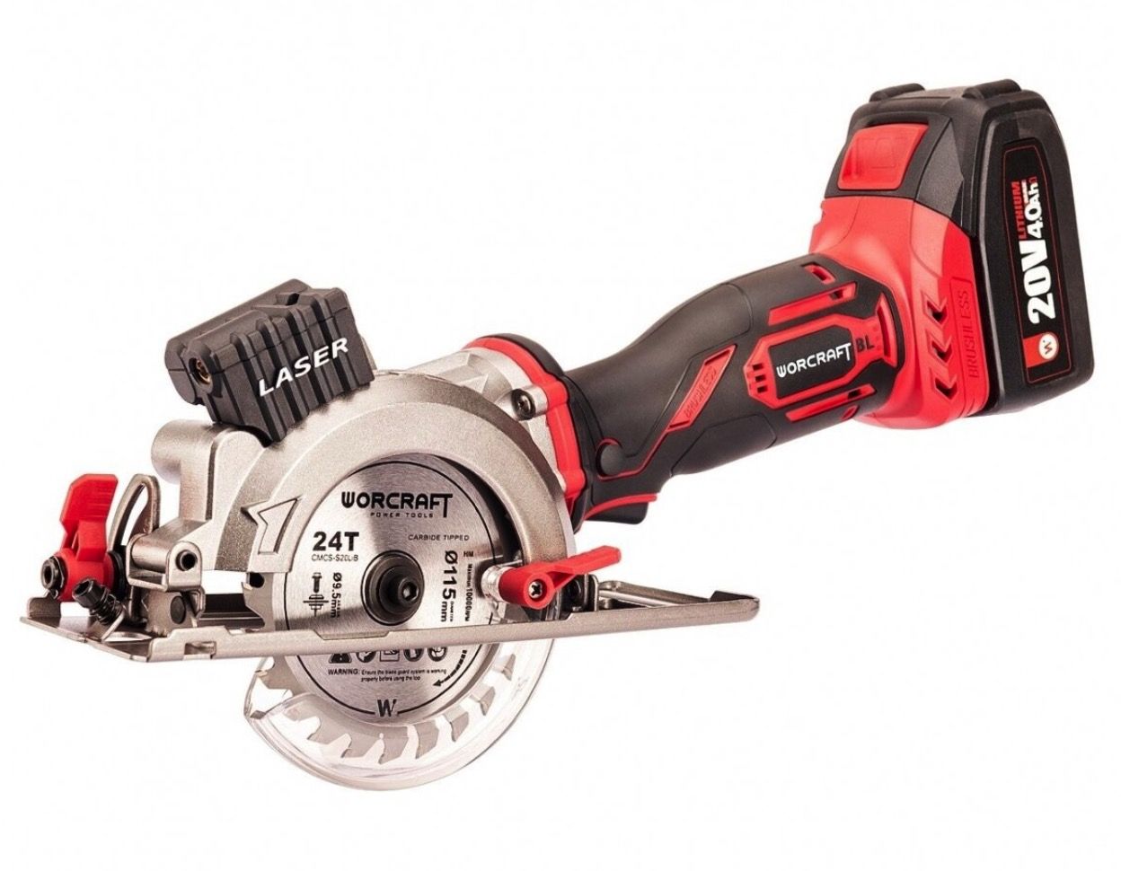 Akkupyörösaha Worcraft CMCSS20LiB; 20 V; 1x4,0 Ah akku