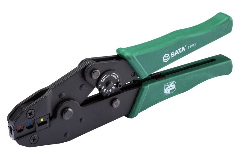 Puristustyökalu eristettyihin kaapelisilmukoihin ja koskettimiin Sata S91105; 228 mm