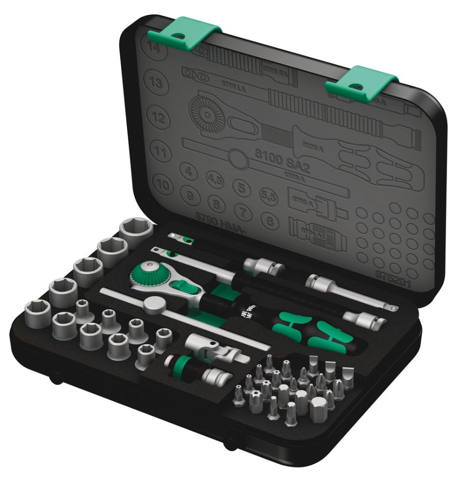 Työkalusarja  Wera 8100 SA 2 Zyklop; 1/4''; 42 kpl.