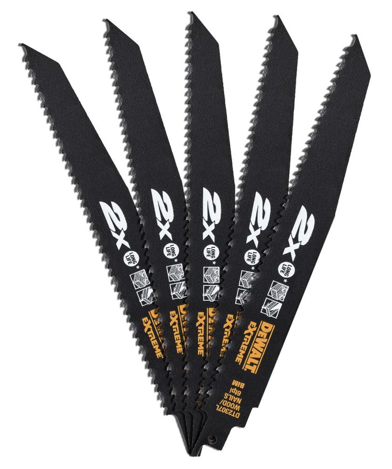 Puukkosahanterä DeWalt DT2301L-QZ; 152 mm; 5 kpl.