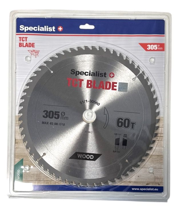 Katkaisuterä puulle Specialist+ Wood; 305x30 mm; Z60