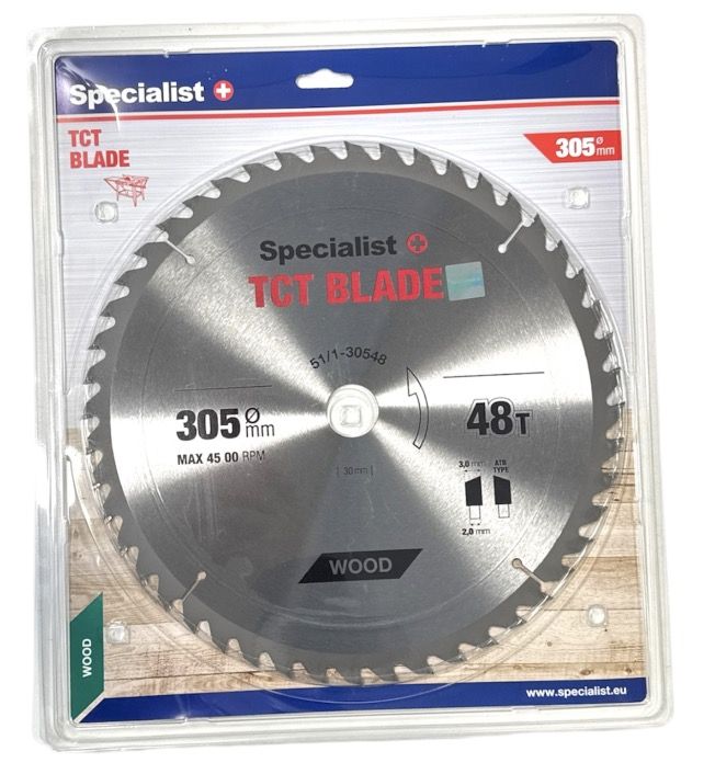 Katkaisuterä puulle Specialist+ Wood; 305x30 mm; Z48