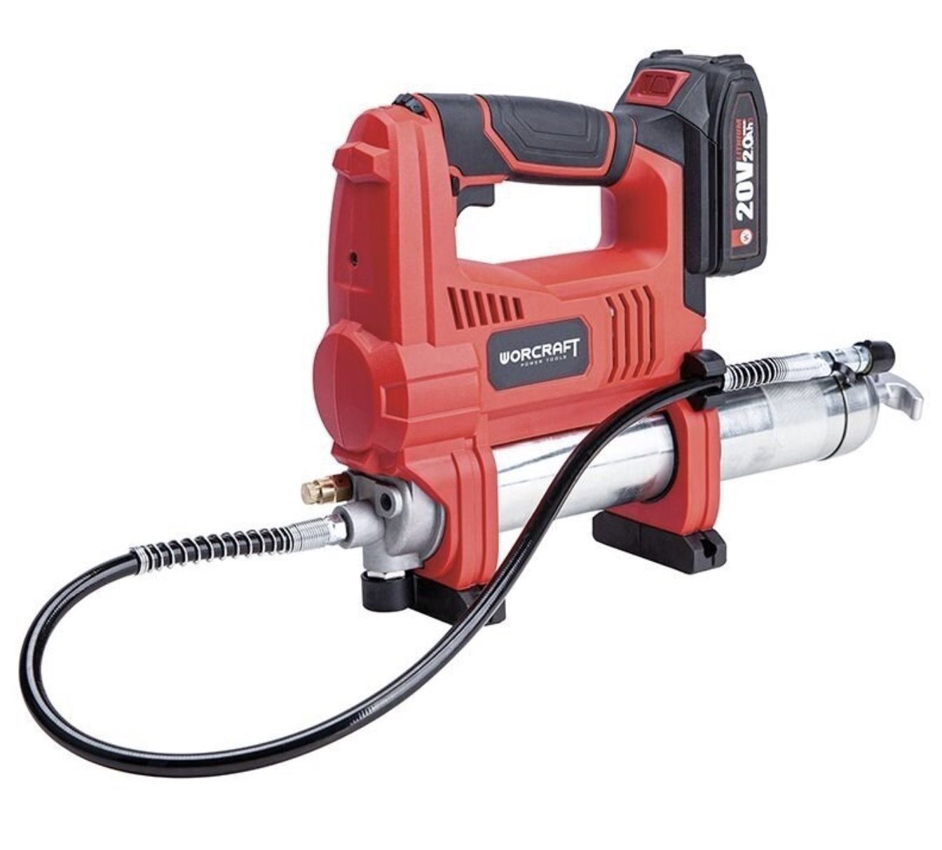 akkukäyttöinen voiteluaineruisku Worcraft CGG-S20Li; 20 V; 1x4,0 A akku